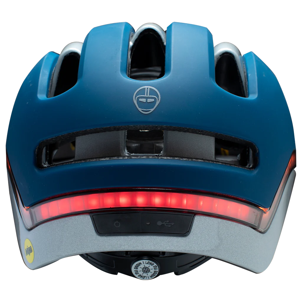 Nutcase Vio Navy Matte Helmet w/MIPS & LED Light (VIO COMMUTE)