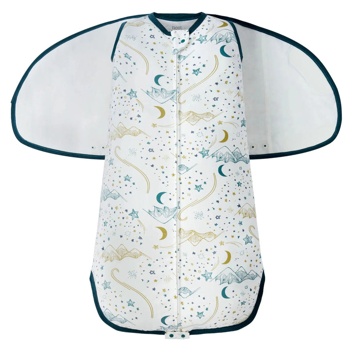 >Nest Design Baby 0.25 TOG Bamboo Jersey Swaddle Sleep Bag - Stars White