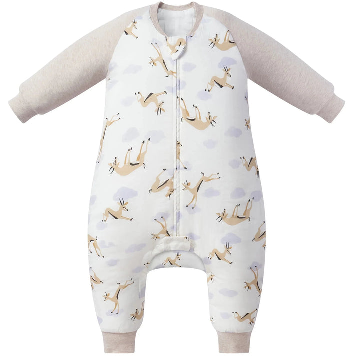 Nest Designs Kids 2.5 TOG Raglan Long Sleeve Footed Sleep Suit (Bamboo) - Gazelle Sky