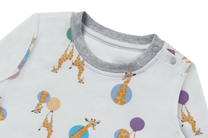 Nest Designs Kids Organic Cotton Two-Piece PJ Set - Giraffe Shapes