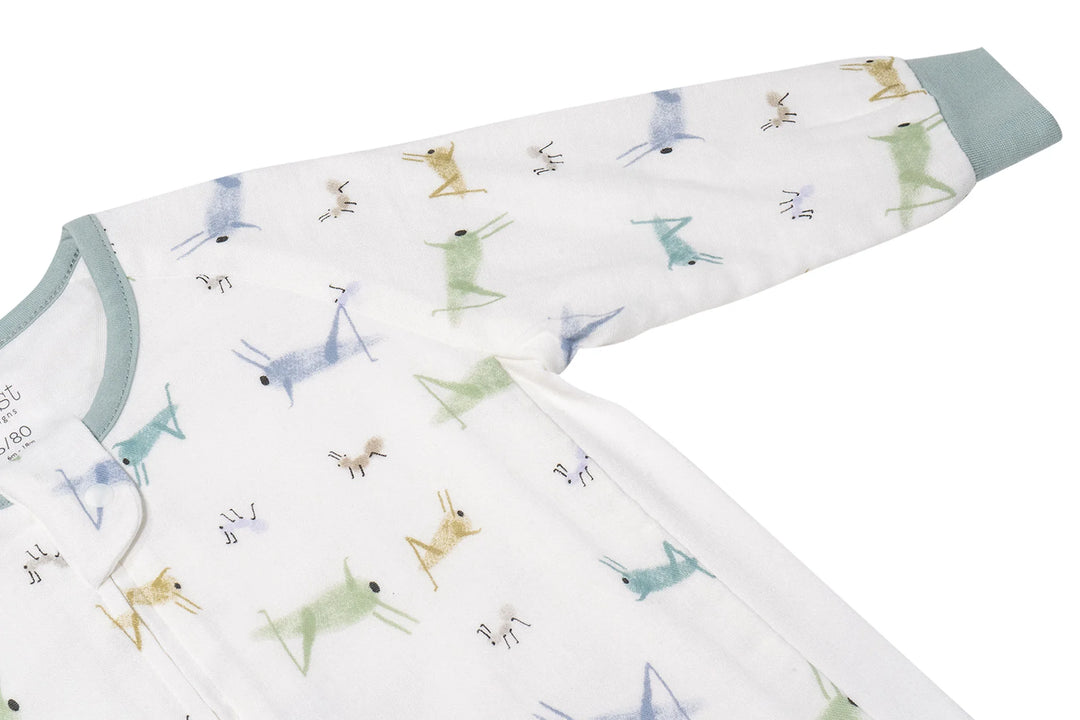Nest Designs Kids 0.6 TOG Bamboo Pima Long Sleeve Footed Sleep Suit - The Ant & The Grasshopper