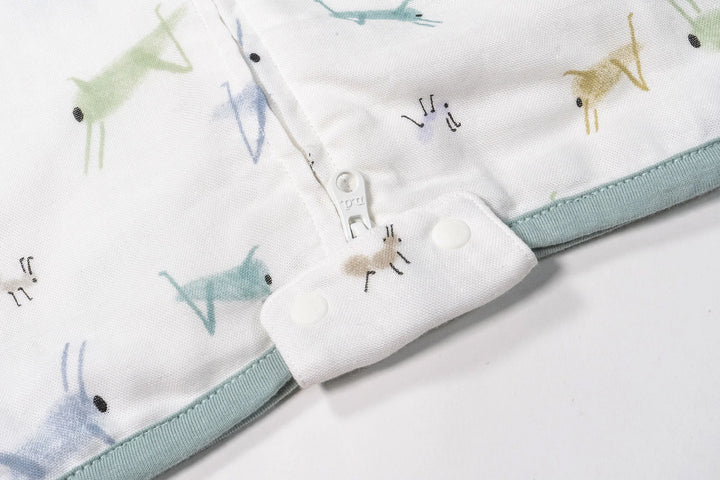 Nest Designs Baby 0.25 TOG Bamboo Silk Short Sleeve Sleep Bag - The Ant & The Grasshopper