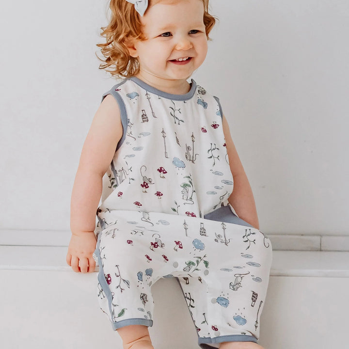 Nest Designs Baby Bamboo Pima Sleeveless Romper - The Town Mouse & The Country Mouse