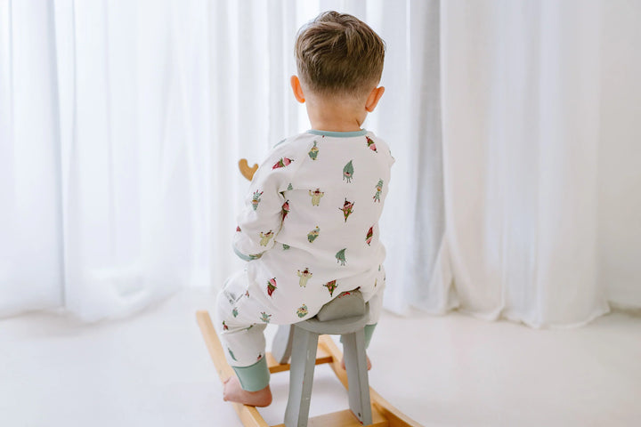 Nest Designs Kids/Baby 0.6 TOG Bamboo Pima Long Sleeve Footed Sleep Suit - Pixie Dust