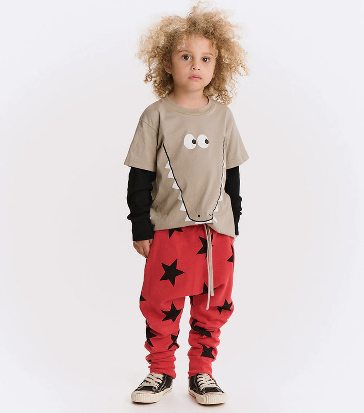 Nununu Kids STAR BAGGY Pants - Smokey Red