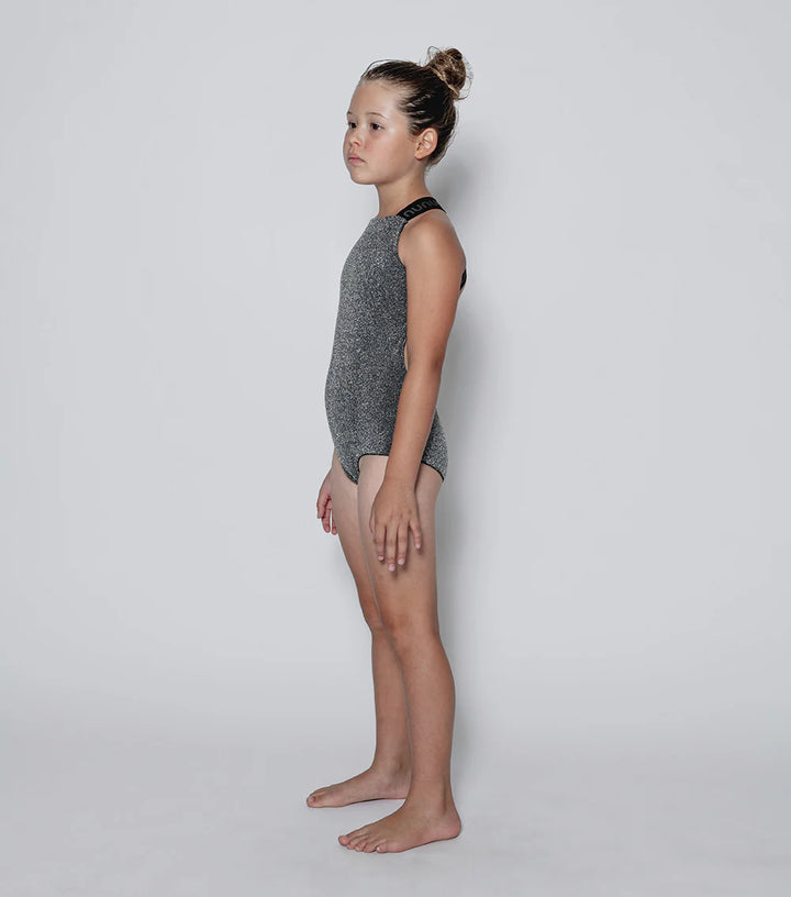 NUNUNU SPORTY SWIMSUIT - SPRINKLED SILVER