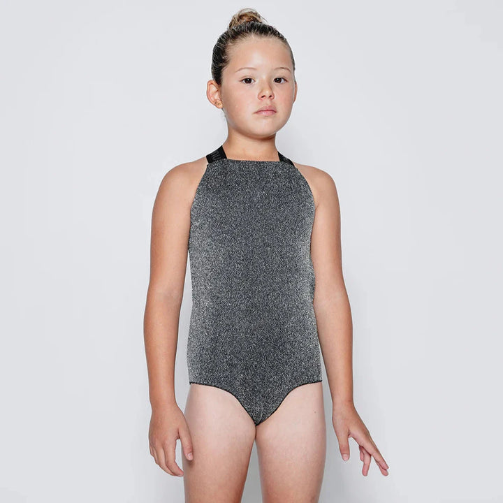 NUNUNU SPORTY SWIMSUIT - SPRINKLED SILVER