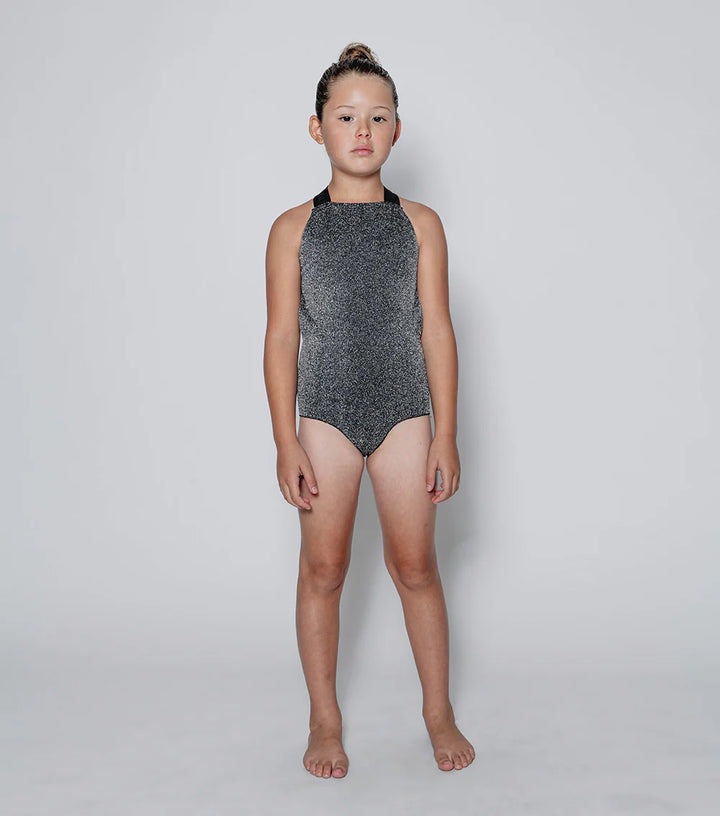 NUNUNU SPORTY SWIMSUIT - SPRINKLED SILVER