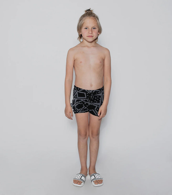 Nununu Kids Boy's BANDAID Swim Shorts - BLACK