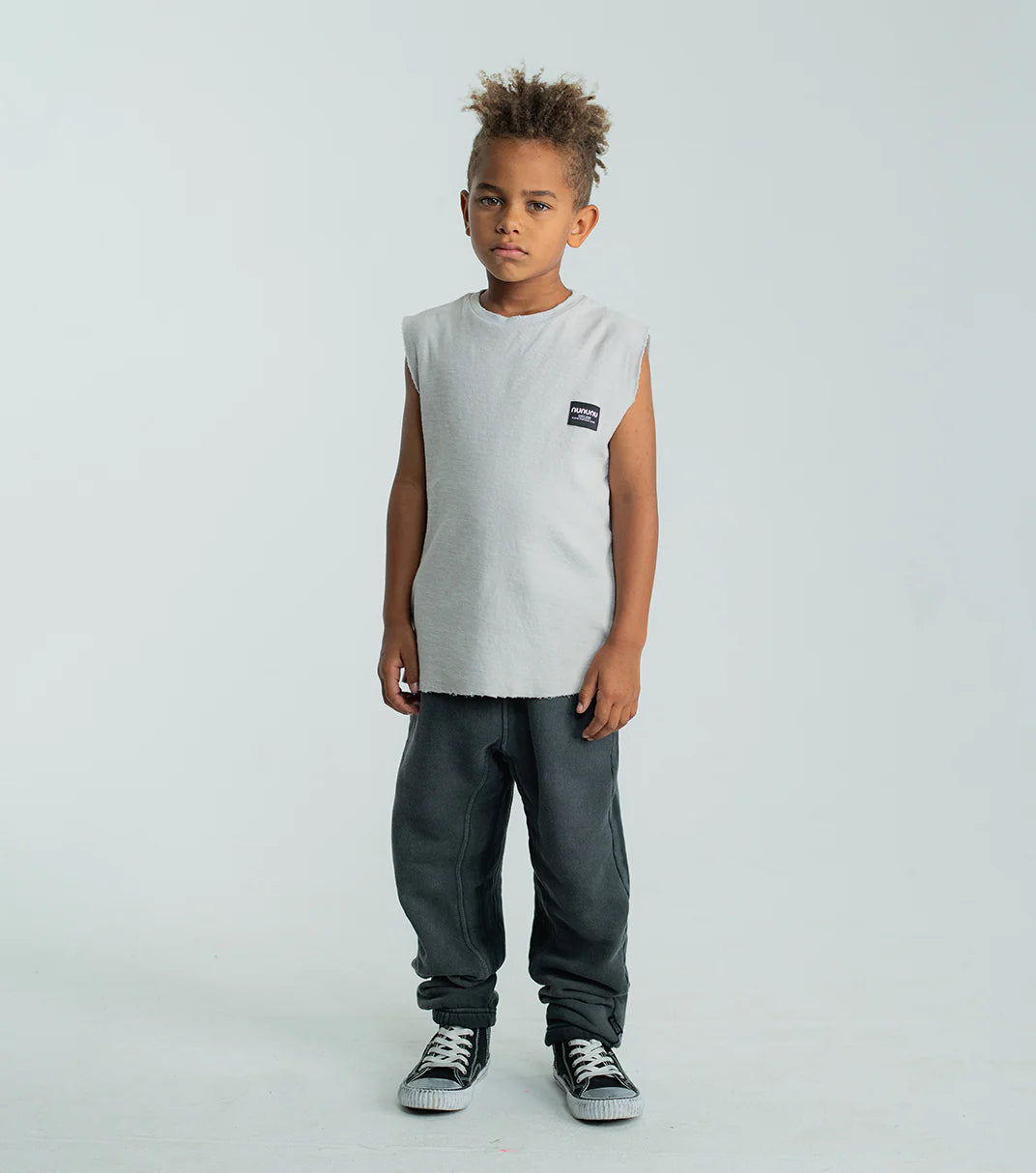 Nununu Kids Chill Sleeveless Shirt - Ice Grey