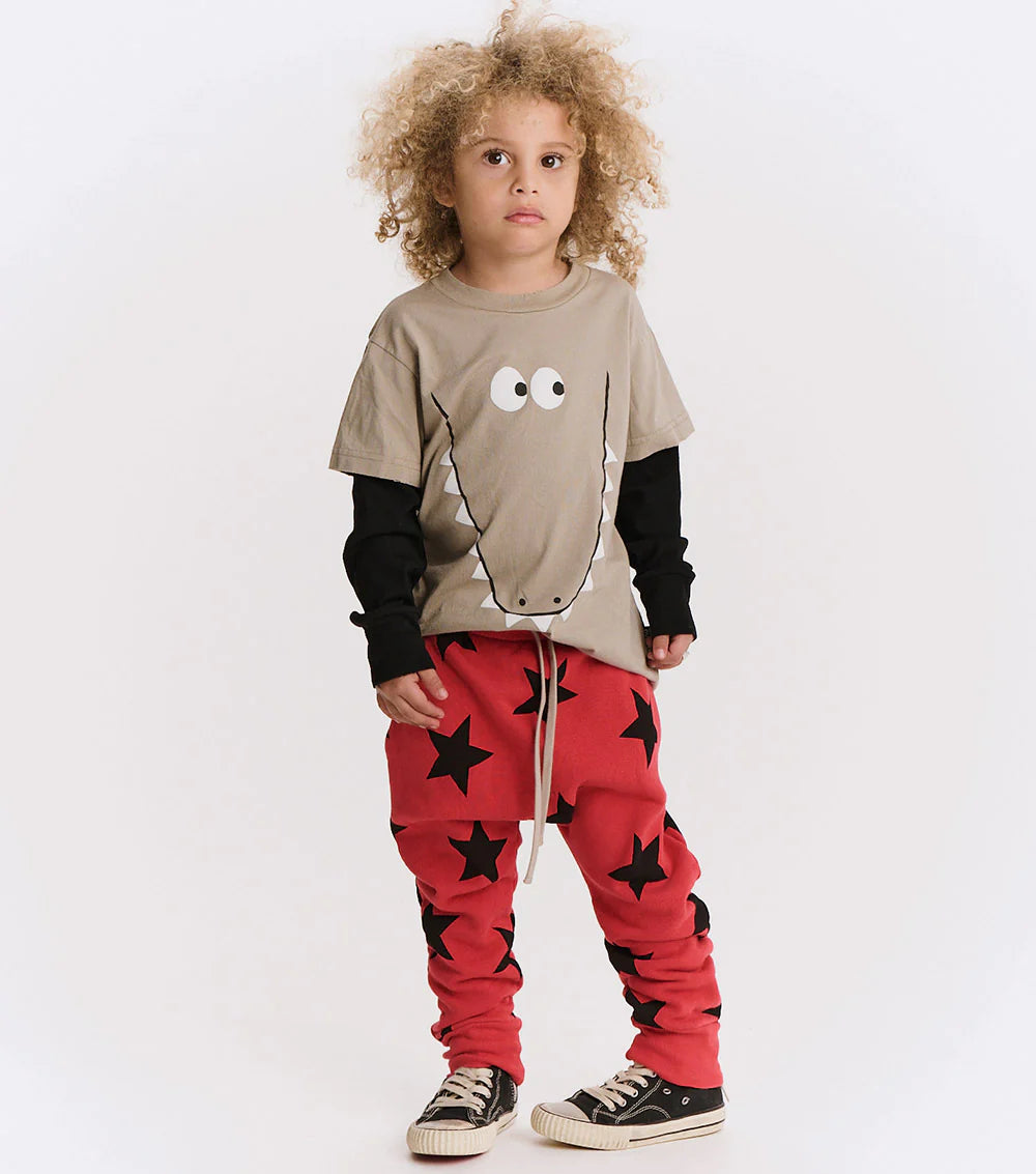 Nununu Kids STAR BAGGY Pants - Smokey Red