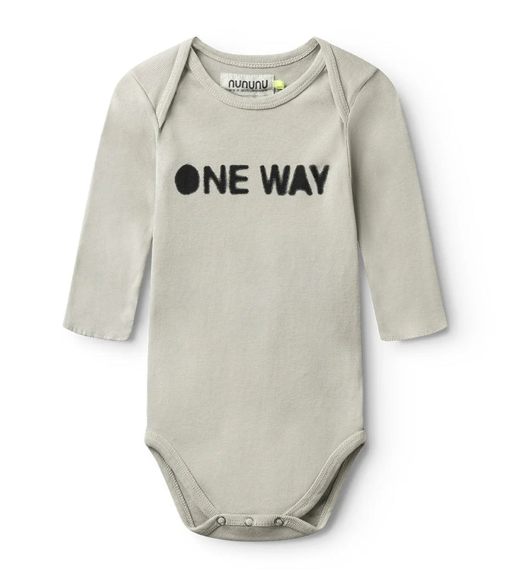 Nununu Baby ONE WAY Onesie - Smokey Grey