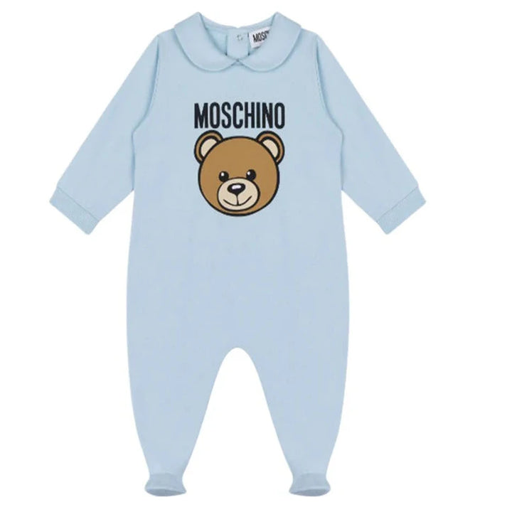 Moschino Baby Teddy Bear Romper - Sky Blue