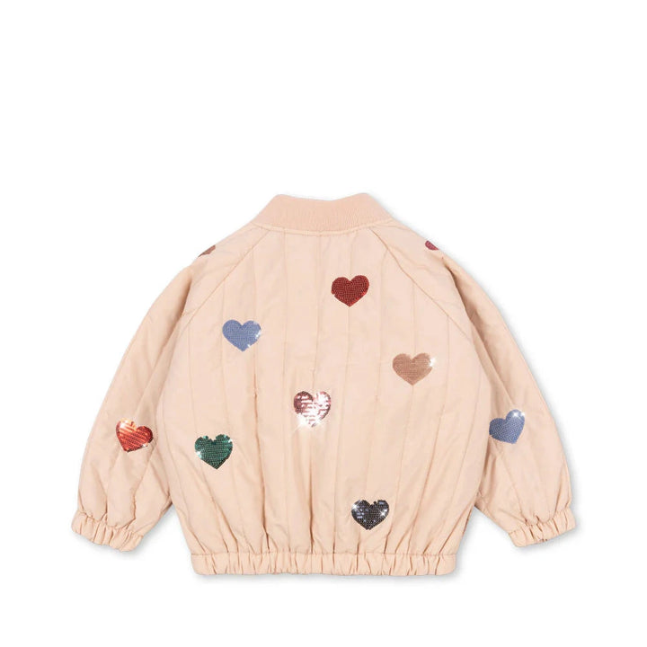 Konges Sloejd Kids JUNO Sequin Bomber Jacket - Cameo Rose