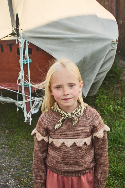 Misha & Puff Kids Scallop Yoke Sweater - 5Y