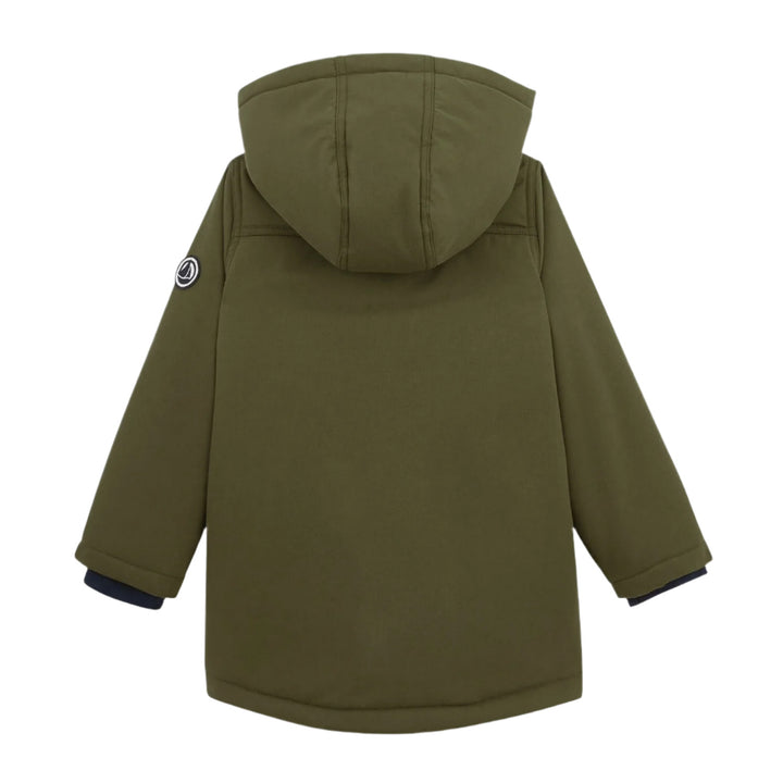 Petit Bateau Boy's Military Green Parka - 6Y