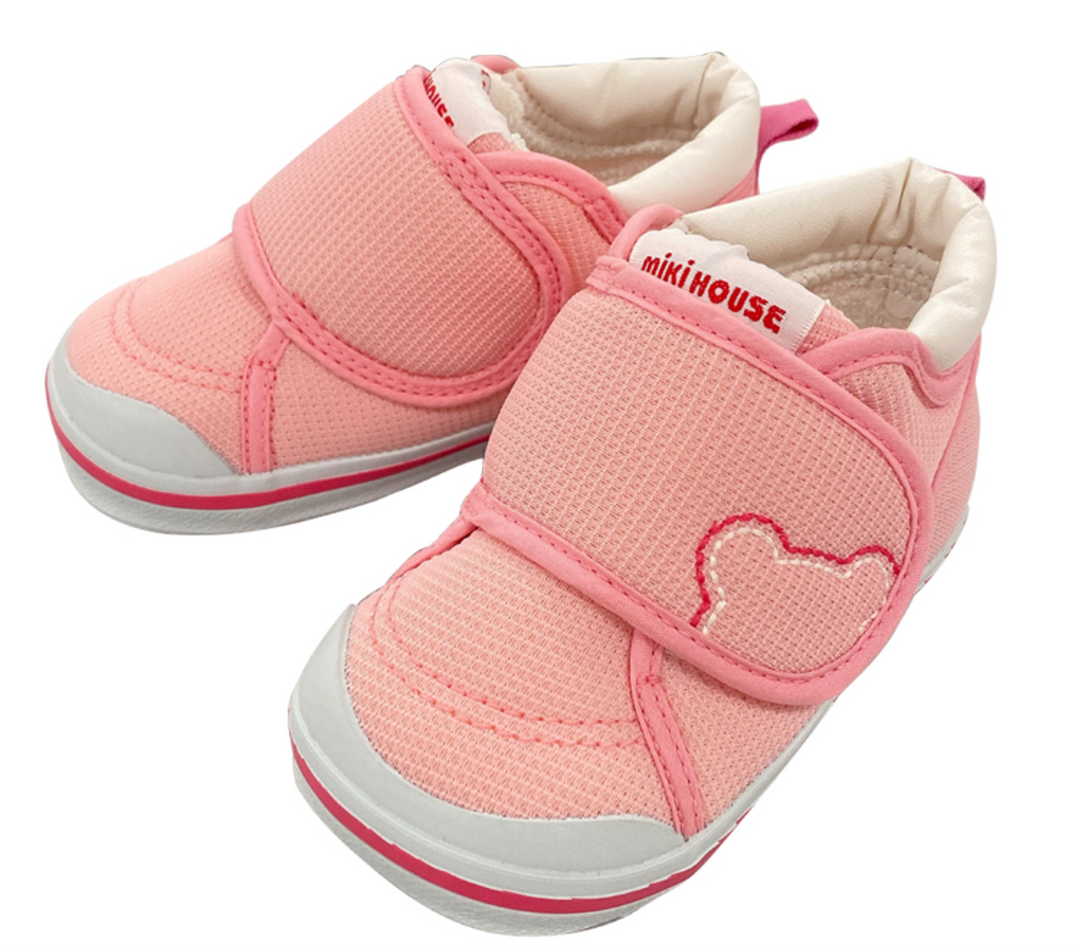 >Miki House Kids Baby Second Walking Shoes Sneakers [Classic] - Pink