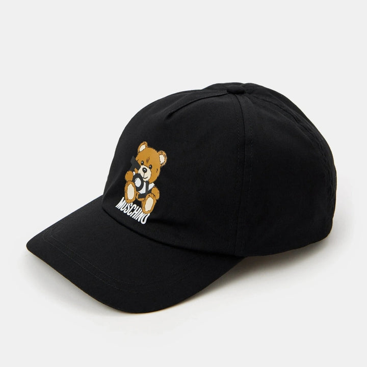 Moschino Kids Teddy-logo-print Cotton Cap