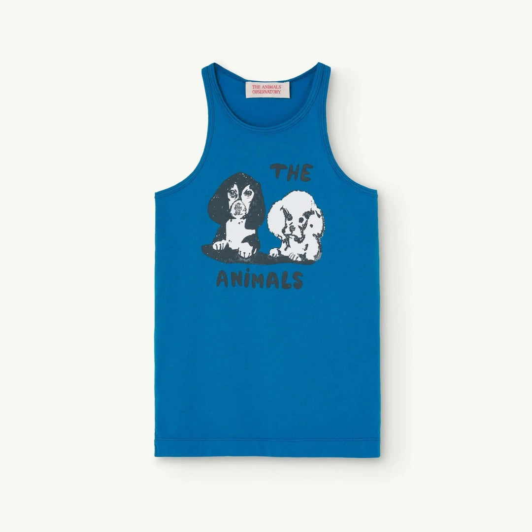THE ANIMALS OBSERVATORY Kids Blue Frog Tank Top