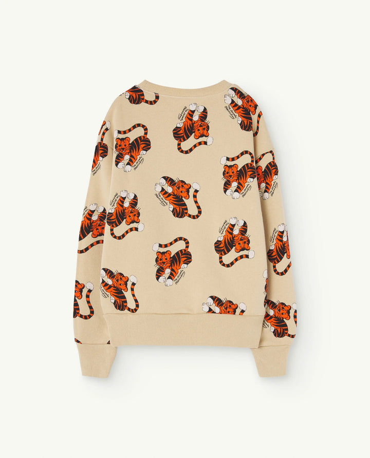 THE ANIMALS OBSERVATORY Kids Beige Tiger Sweatshirt
