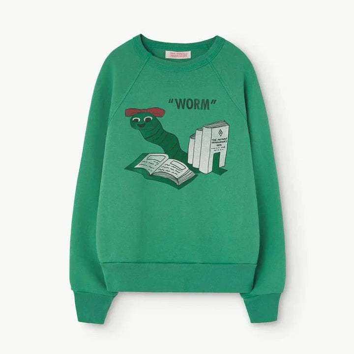 THE ANIMALS OBSERVATORY Kids Bookworm Green Shark Sweatshirt
