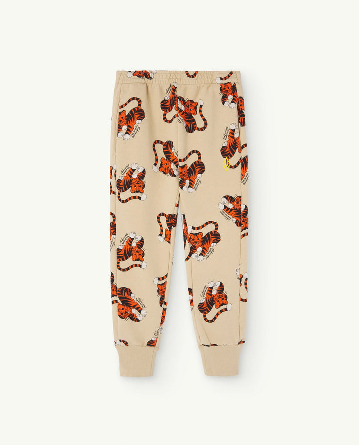 THE ANIMALS OBSERVATORY Kids Beige Panther Sweatpants