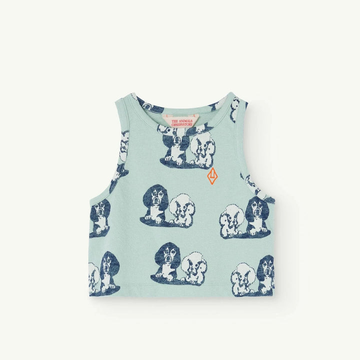 THE ANIMALS OBSERVATORY Kids Turquoise Hyena Crop Top