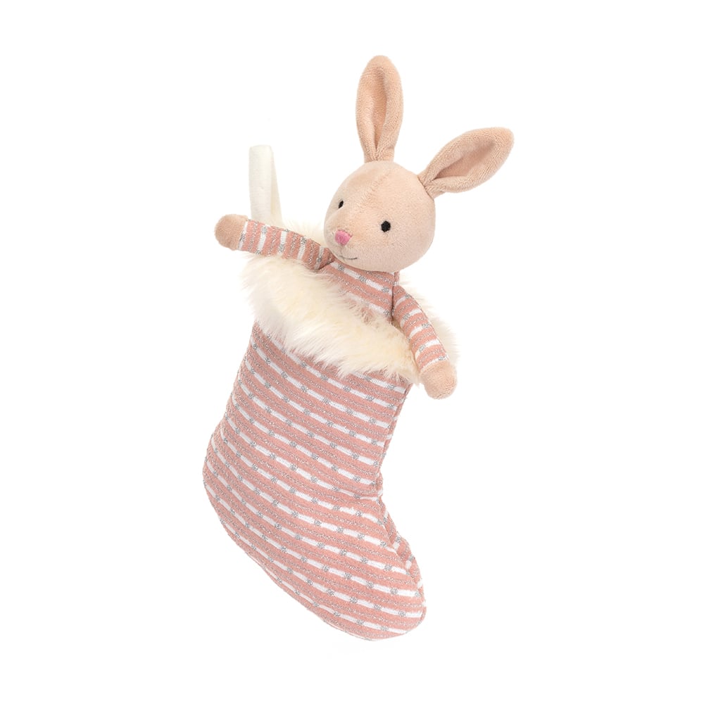 Jellycat Shimmer Stocking Bunny H8" X W4"