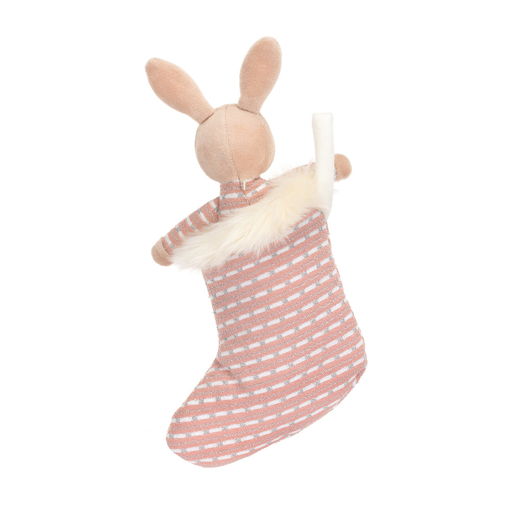 Jellycat Shimmer Stocking Bunny H8" X W4"