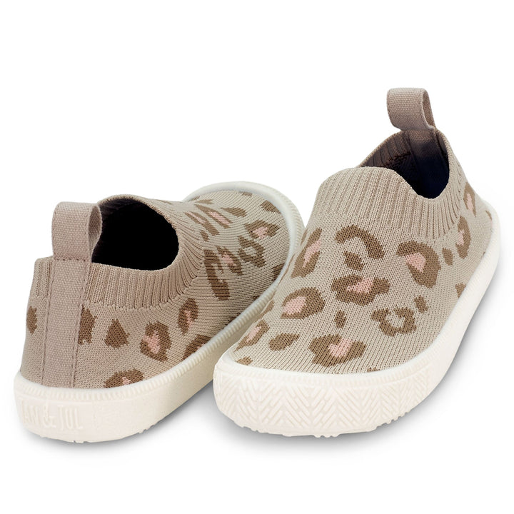 >Jan & Jul Kids Graphic Knit Shoe - Leopard