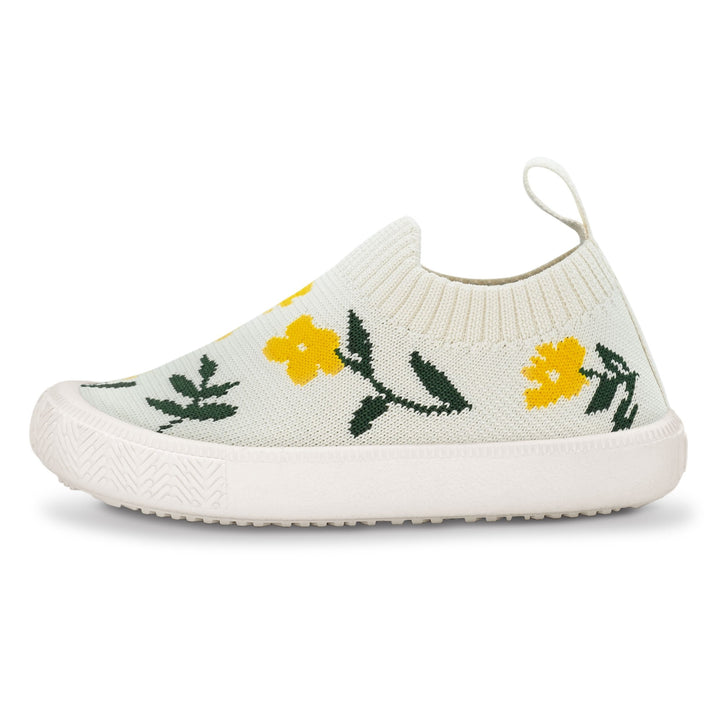 >Jan & Jul Kids Graphic Knit Shoe - Yellow Flower
