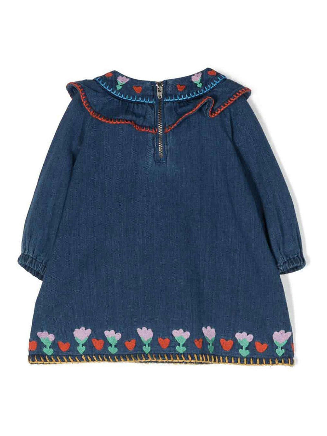 STELLA MCCARTNEY Girl's Folk Flower Embroidery Denim Dress