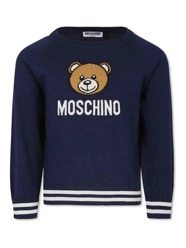 Moschino Kids Teddy Bear Sweater - Navy