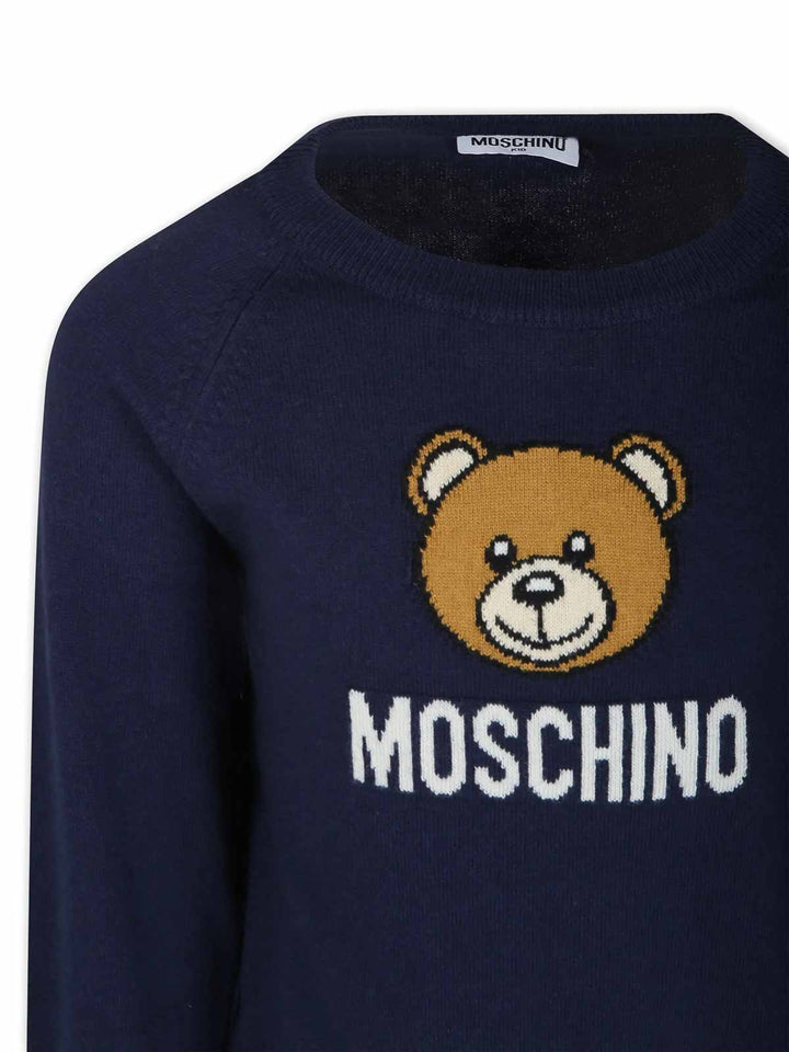 Moschino Kids Teddy Bear Sweater - Navy