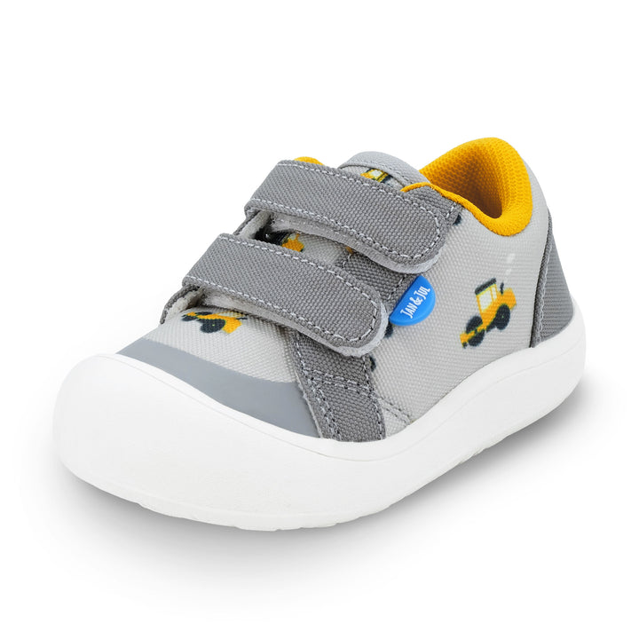 >Jan & Jul Kids Toddler Mini Canvas Sneakers - Grey Construction
