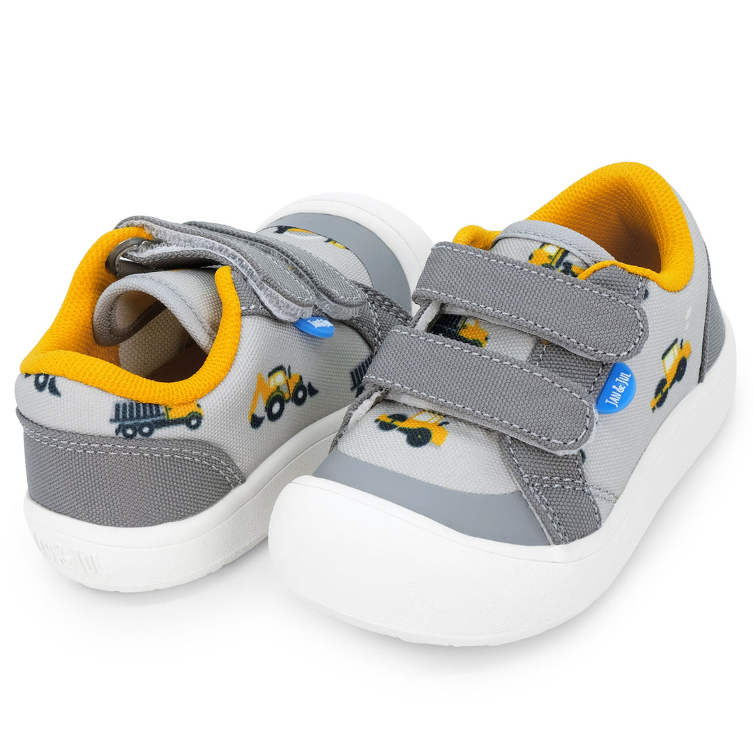 >Jan & Jul Kids Toddler Mini Canvas Sneakers - Grey Construction