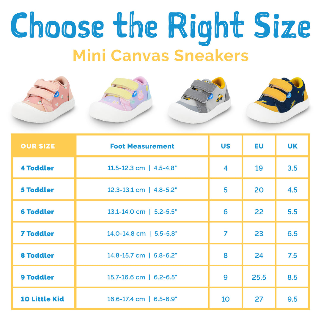 >Jan & Jul Kids Toddler Mini Canvas Sneakers - Grey Construction