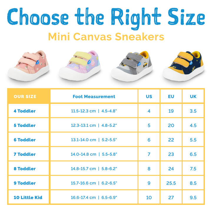 >Jan & Jul Kids Toddler Mini Canvas Sneakers - Grey Construction