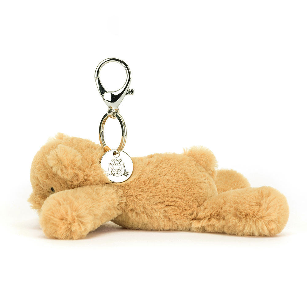 Jellycat Smudge Bear Bag Charm 5.1in x 2.4in x 6.3in