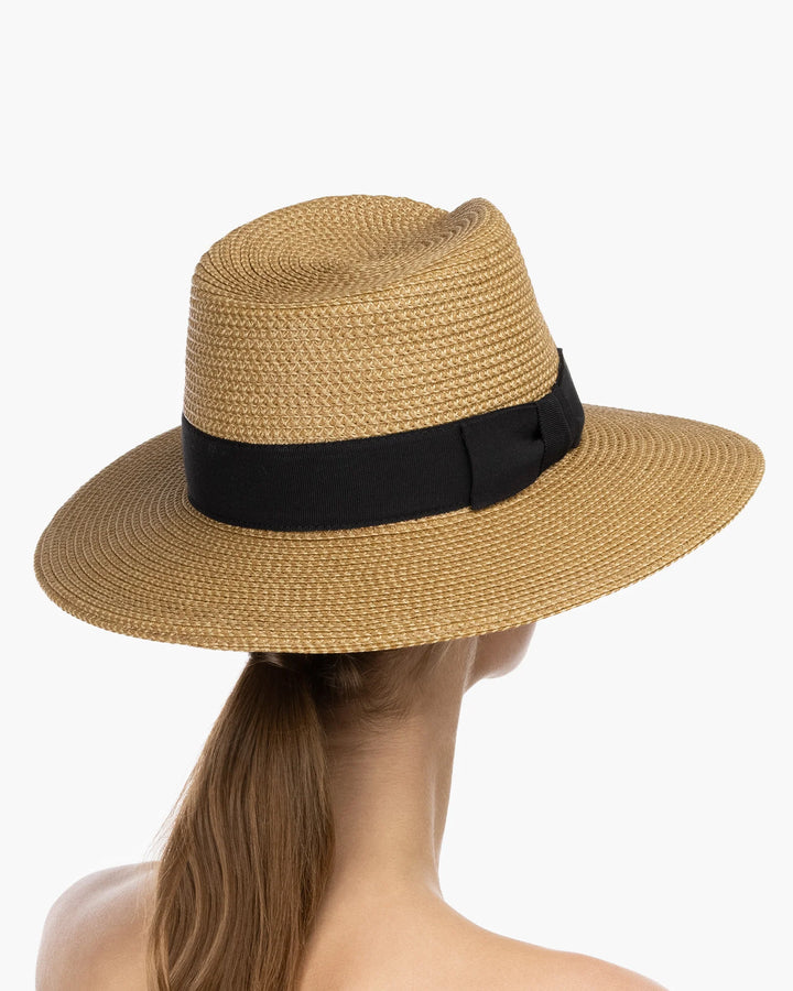 Eric Javits Squishee Instinct Straw Hat - Natural Black
