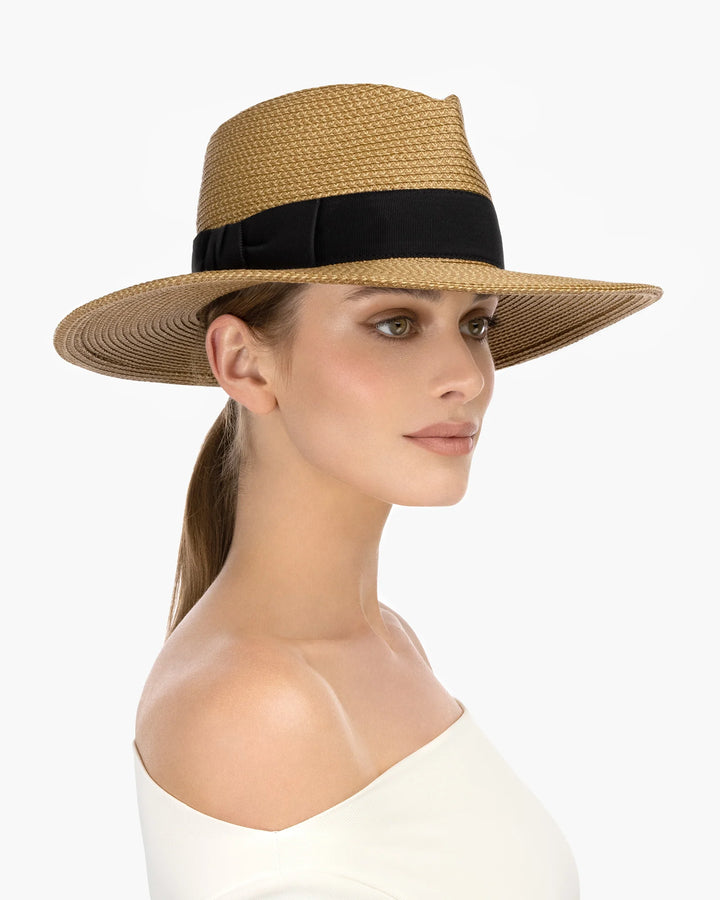 Eric Javits Squishee Instinct Straw Hat - Natural Black