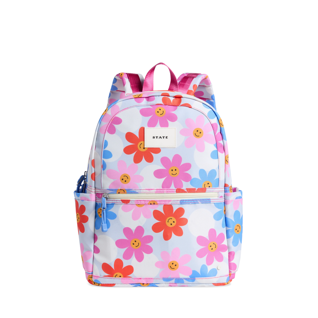 State Bags Kane Kids Double Pocket Backpack in Daisies
