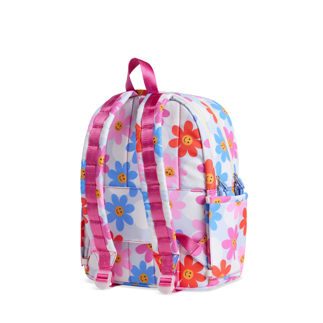 State Bags Kane Kids Double Pocket Backpack in Daisies