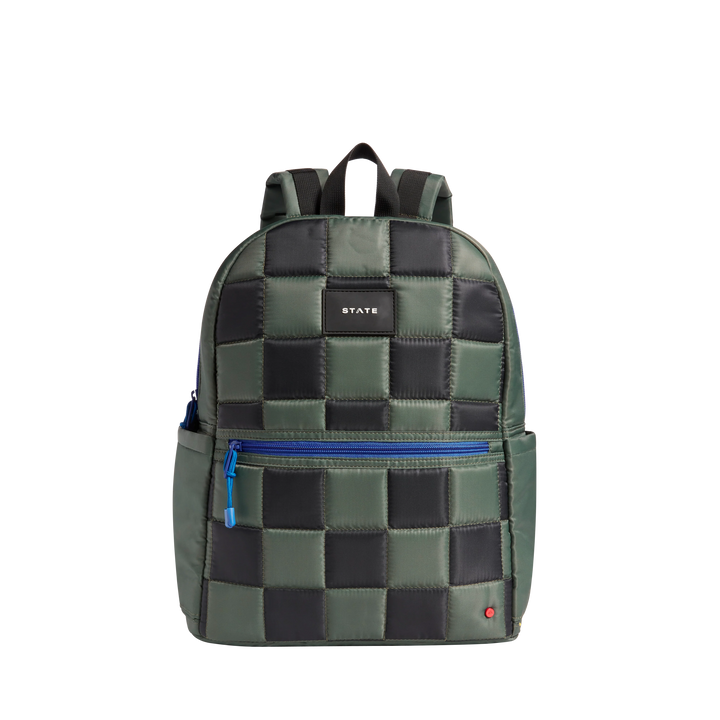 State Bags Kane Kids Double Pocket Backpack - Puffer Checkerboard