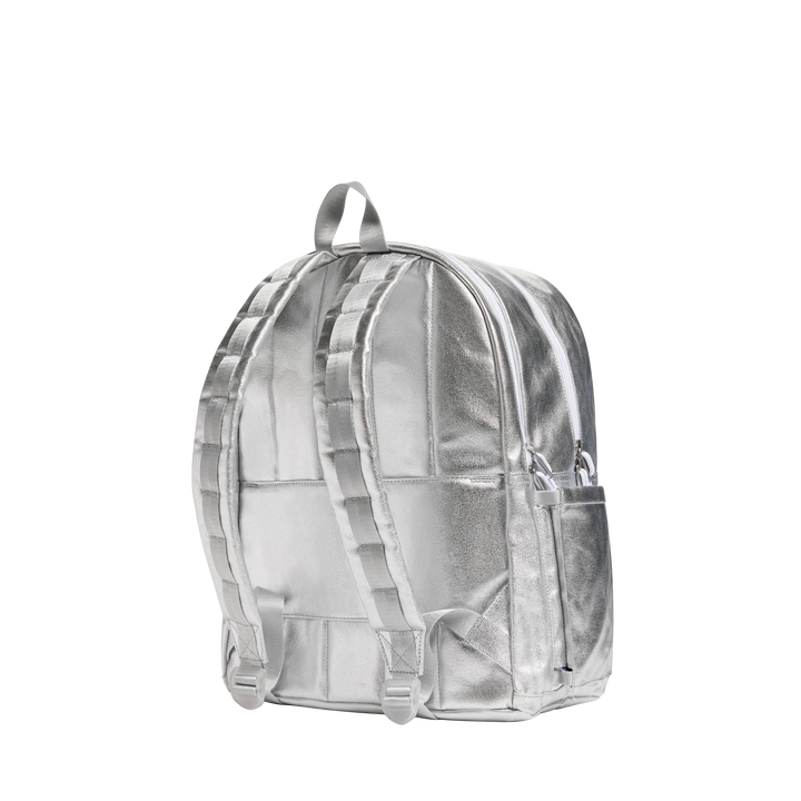 >State Bags Kane Kids Double Pocket Backpack - Metallic Fuzzy Hearts