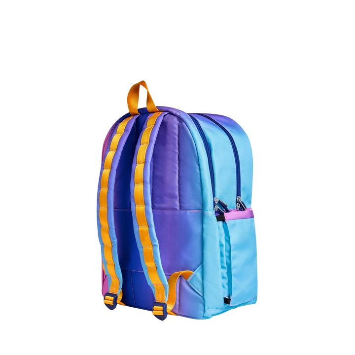 State Bags Kane Kids Double Pocket Large Backpack in Blue/Pink Gradient