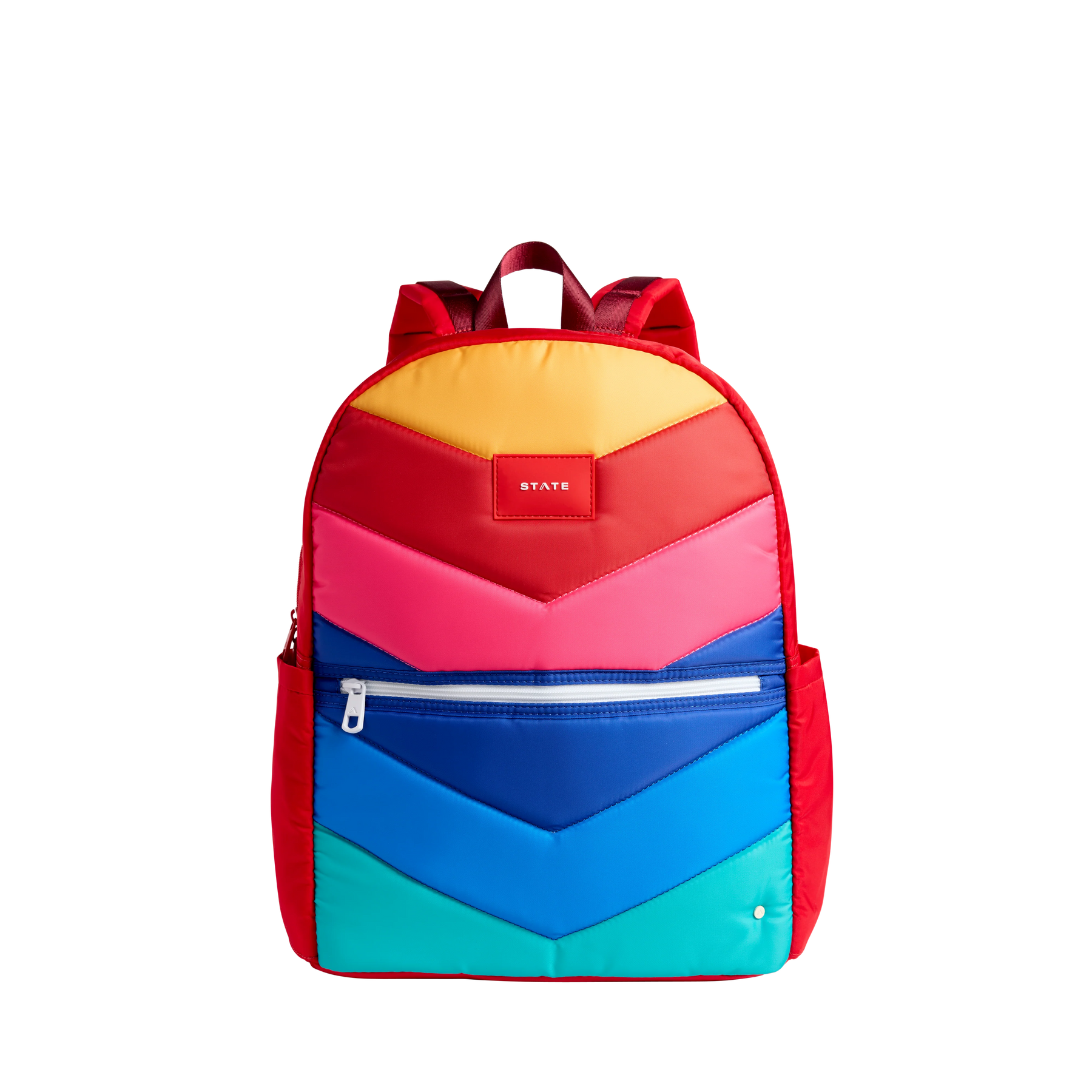 State Bags Kane Kids Double Pocket Large Backpack RAINBOW CHEVRON Mom Loves Me Children Boutique