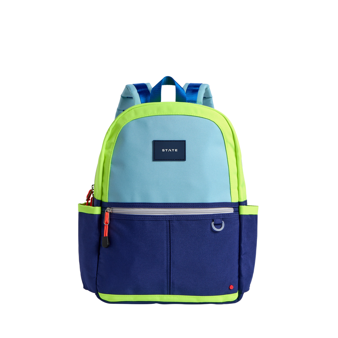 State Bags Kane Kids Backpack in Navy/Neon