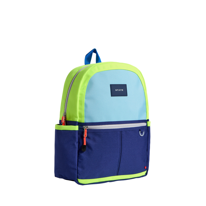 State Bags Kane Kids Backpack in Navy/Neon