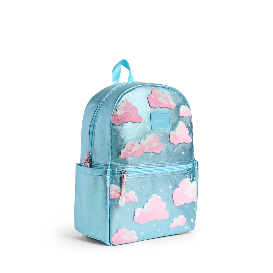 State Bags Kane Kids Backpack - Metallic | Clouds